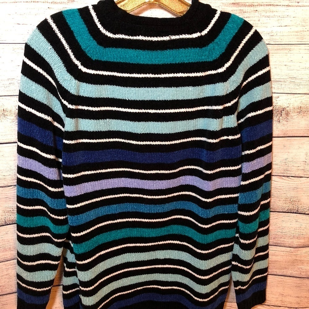 Carolyn Taylor Striped Chenille Sweater - Picture 2 of 5